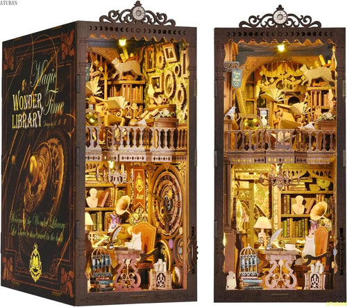 DIY Book Nook Kit, DIY Dollhouse Booknook Bookshelf Insert Decor Alley