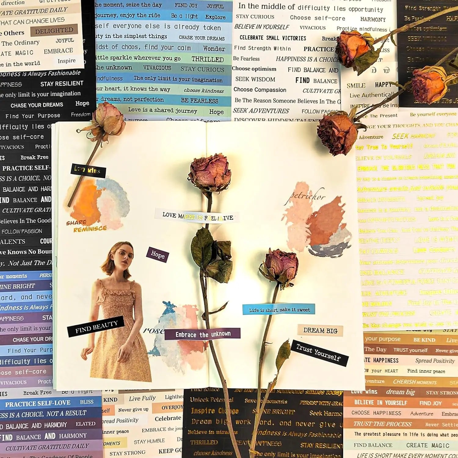 40 Sheets Colorful Small Talk Stickers With Inspirational Quotes For Journaling Planners Scrapbooking And Crafts