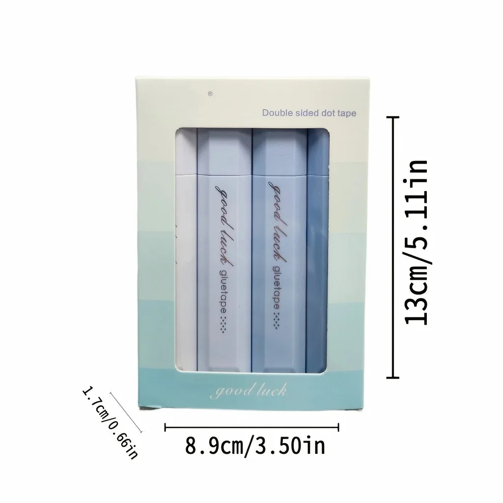 Four Pieces Waterproof Glue Tape For Scrapbooking Durable Adhesive For Paper Crafts Albums