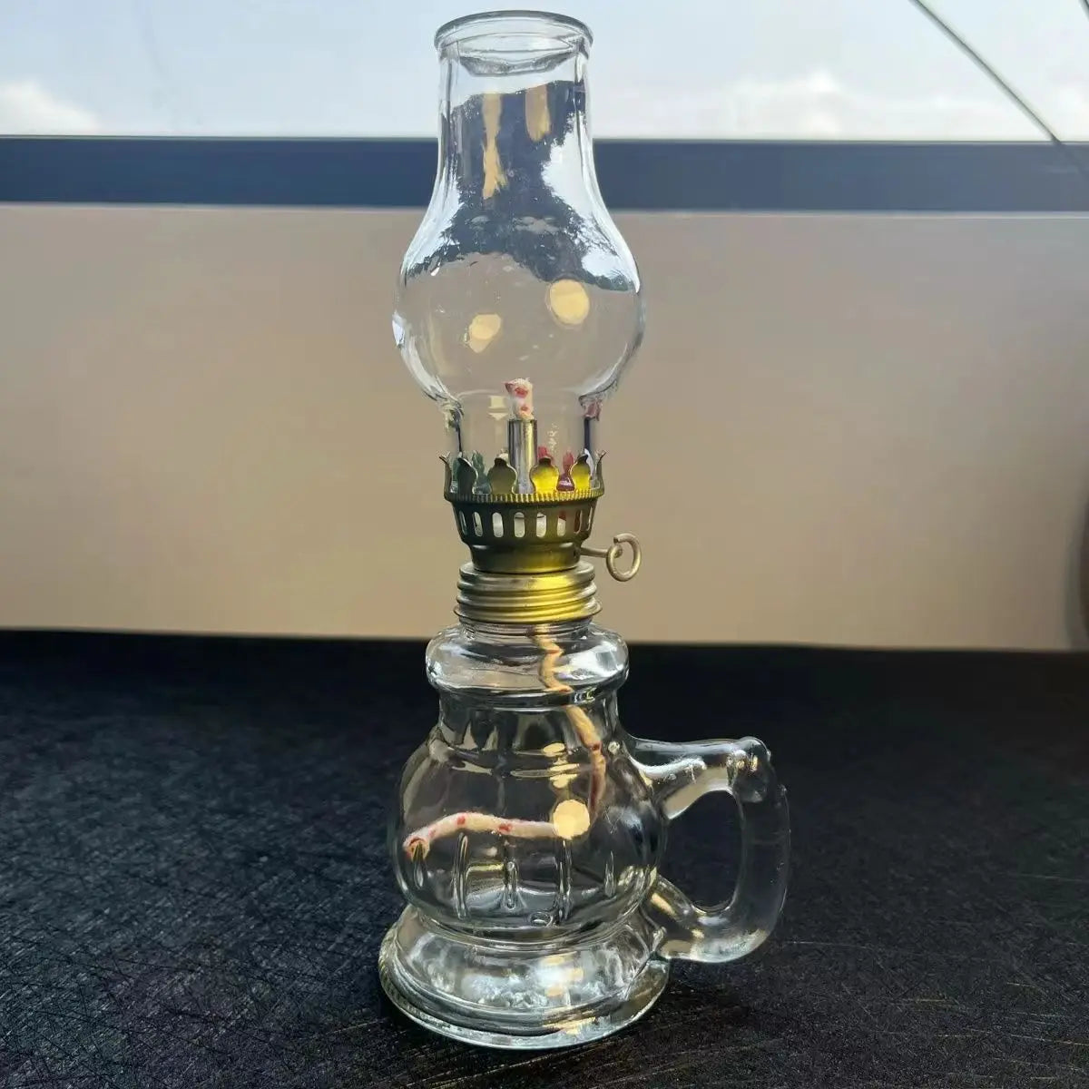 1Pcs Mini Chamber Desktop Glass Oil Fire Fly Decorative Birthday Lamp