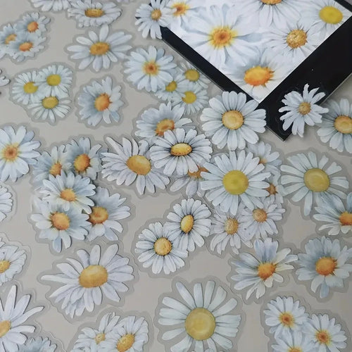 Kawaii Plant Stickers 50 Pcs Pack Enchanted Gothic Flower Theme DIY For Crafters And Plant Lovers