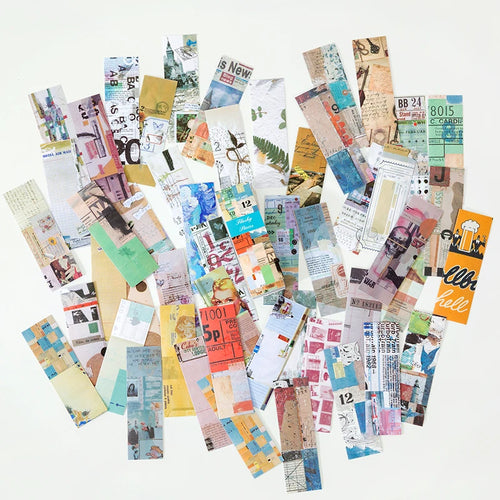 Yoofun 50sheets Vintage Washi Paper Sticker Book butterflies Natural