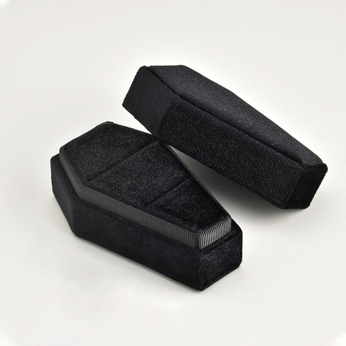 TAIMY Gothic Mini Coffin Ring Jewelry Box Detachable Lid Double Ring