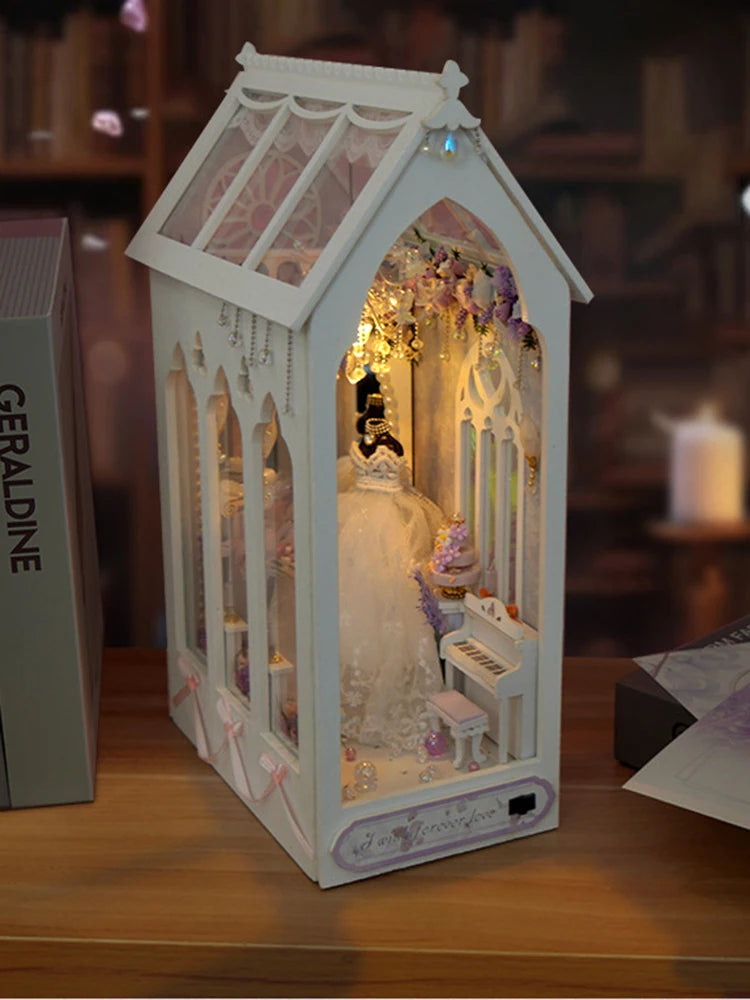 DIY Book Nook Doll House Wooden Case Miniature Furniture Dollhouse