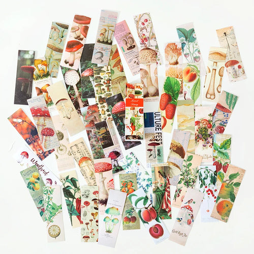 Yoofun 50sheets Vintage Washi Paper Sticker Book butterflies Natural