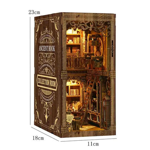 DIY Book Nook Kit 3D Wooden Puzzle Miniature Doll House  Assembly