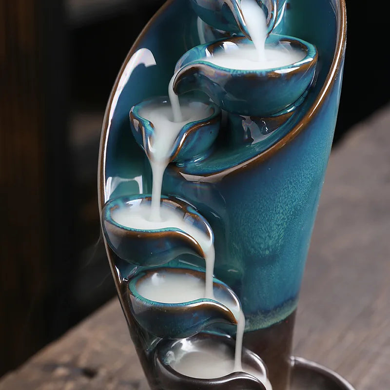 1pc,Handmade Torch Design Waterfall Incense Burner Creative Home Decor
