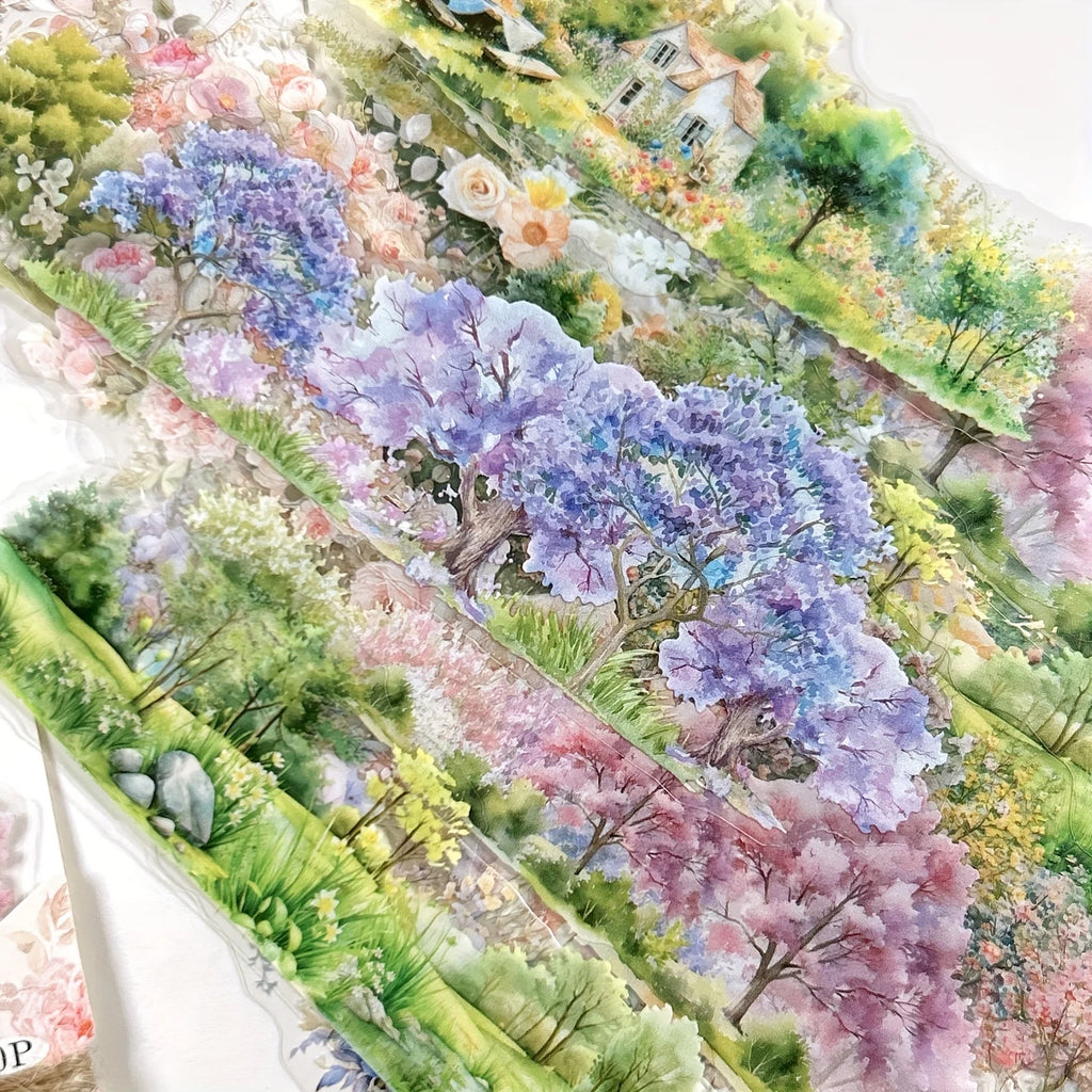 JIANQI 20pcs/pack European Retro Collage Strip Stickers DIY Collage