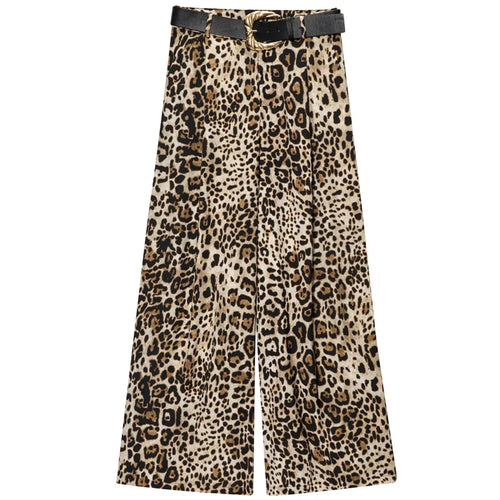 HXAO Women's Pants High Waist Wide Leg Pants with Belt Satin Long