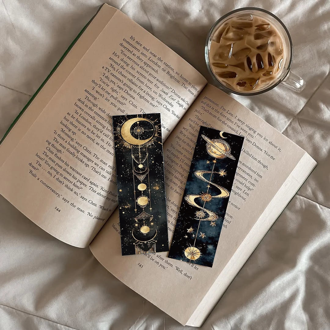 30PCS Mysterious Celestial Body Bookmarks Vintage DIY Page Reading