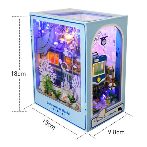 DIY Book Nook Kit Wooden Doll House 3D Puzzle Assembly Model Building