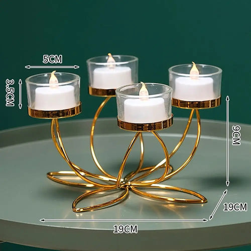 Metal Candlestick Holder Iron Candle Holders for Romantic Candlelight