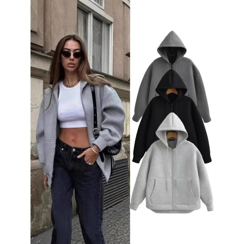 Women Autumn Hooded Sweatshirt Woman Long Sleeve