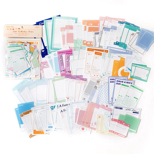 100pcs Vintage Notes Collection Series Memo Pad Decorative Stationery