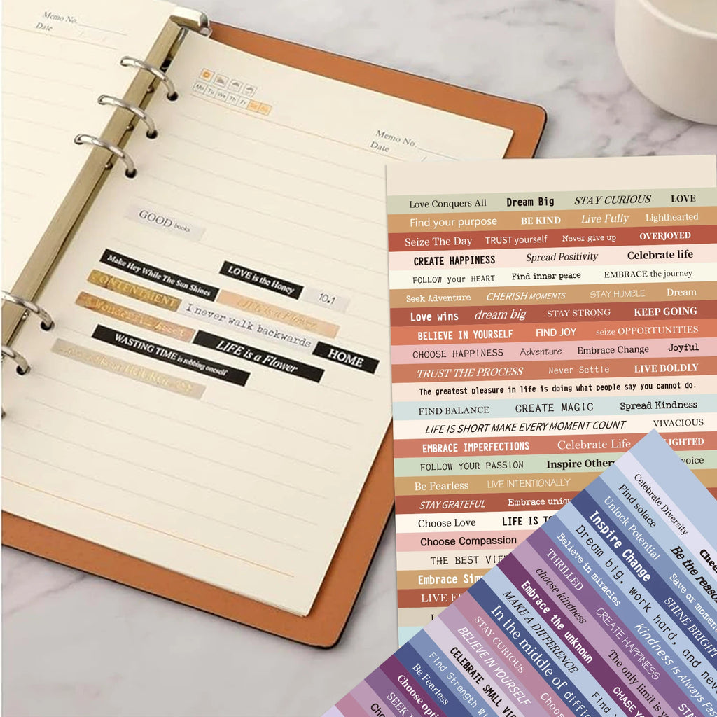 40 Sheets Colorful Small Talk Stickers With Inspirational Quotes For Journaling Planners Scrapbooking And Crafts