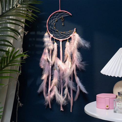 Boho Moon Dreamcatcher - Handmade Wind Chime for Grads, Celestial