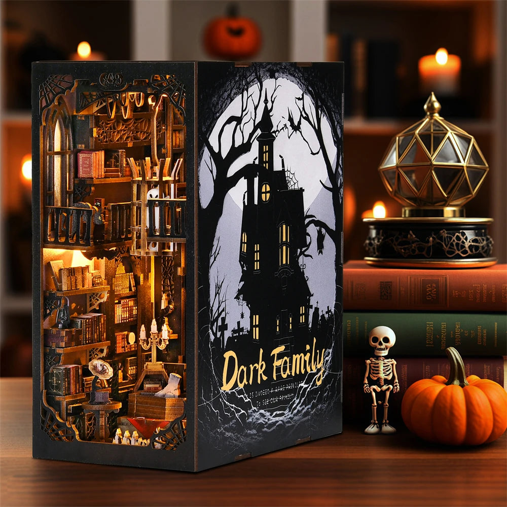 Book Nook Kit The Addams Family DIY Wooden Puzzle Wednesday Halloween