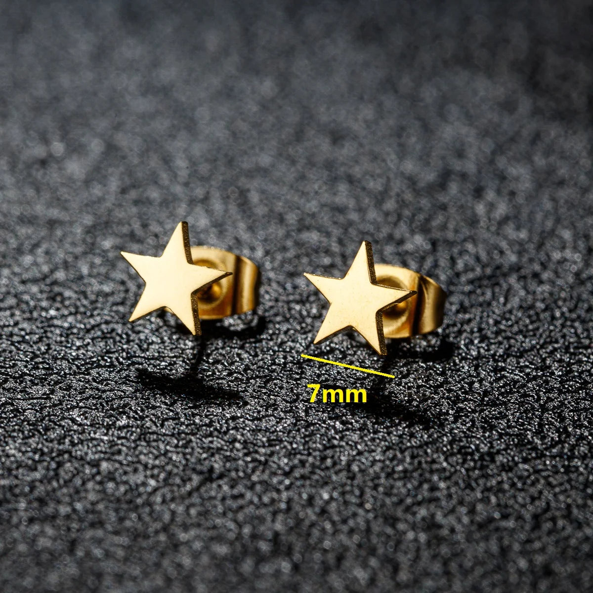 1 Pair New Stainless Steel Star Earrings Tiny Star Stud Earrings For