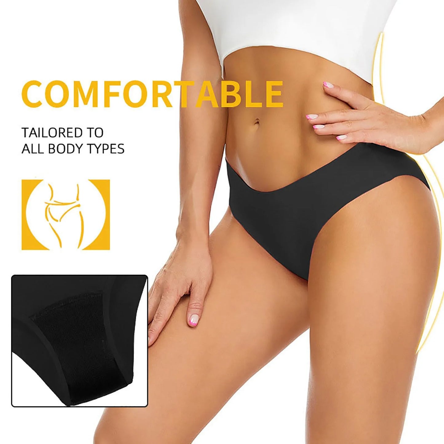 Swimwear Menstrual Leakproof Bikini Bottom Absorbent Pants High Waist