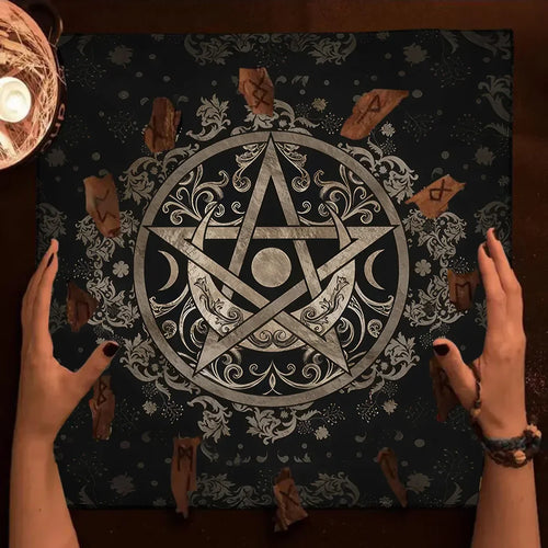 Tarot Table Cloth Gothic Mystic Altar Cover Starry Twelve Constellations Love Career For Tarot Readers