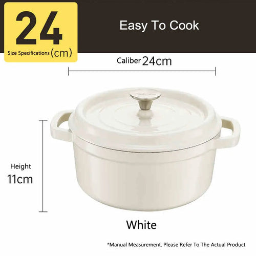 Cooker King Cast Iron Enamel Nonstick Pot For Stew And Soup Eco Friendly Induction And Gas Compatible Mystic Home Cooks
