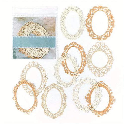 10 Pcs Vintage Lace Hollow Material Paper Butterflies for Craft Projects DIY Scrapbooking