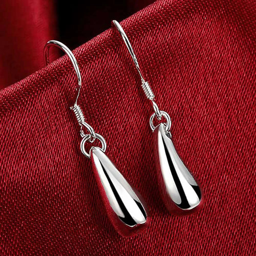 Top Quality 925 Sterling Silver Earrings Simple Round Circle Hoop