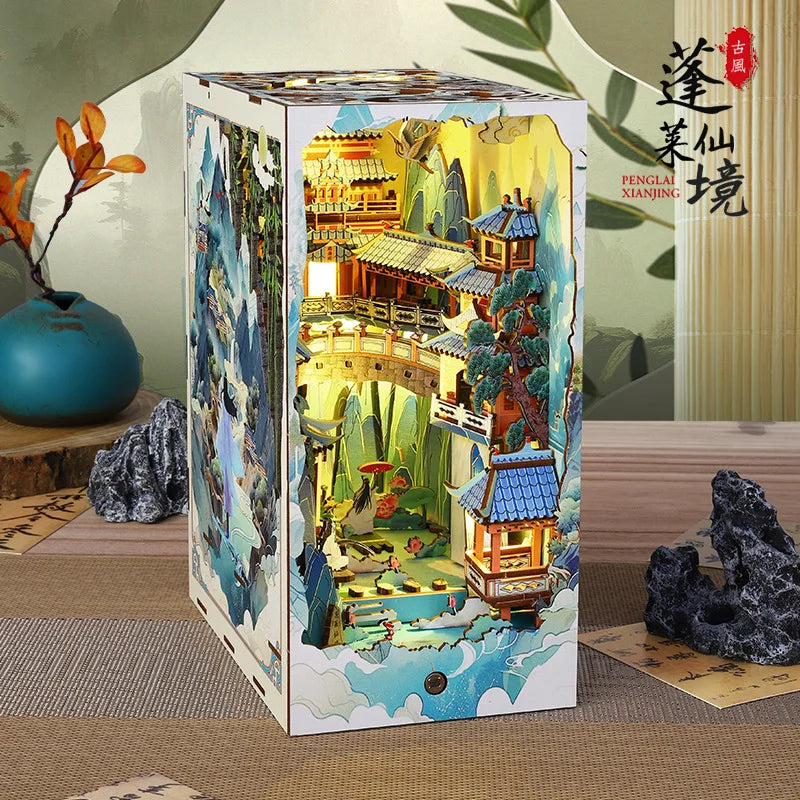 Book Nook Shelf Insert  Casa Miniature Doll House Kit Toys Home