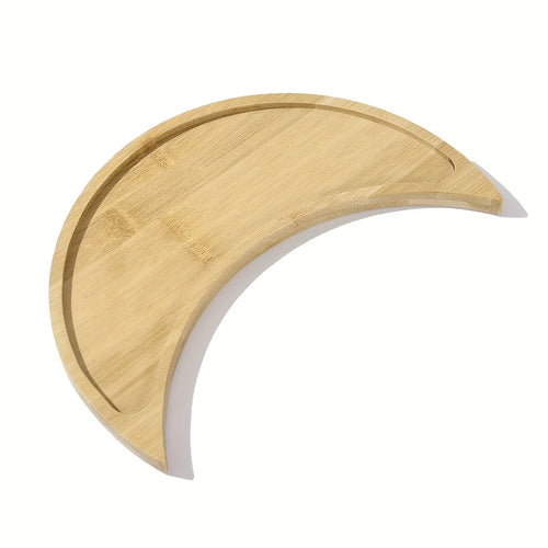 Moon Tray Crystal Holder Display Wooden Crystal Tray for Stones,