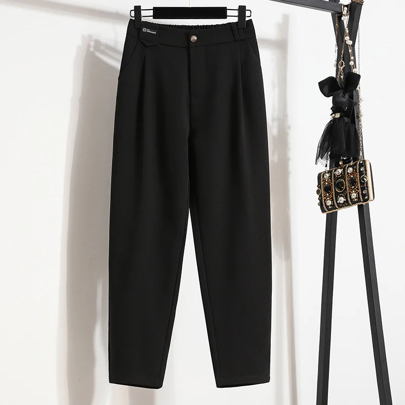 2025 Female Solid Color Casual Trousers Autumn Winter 2025 Suit Pants