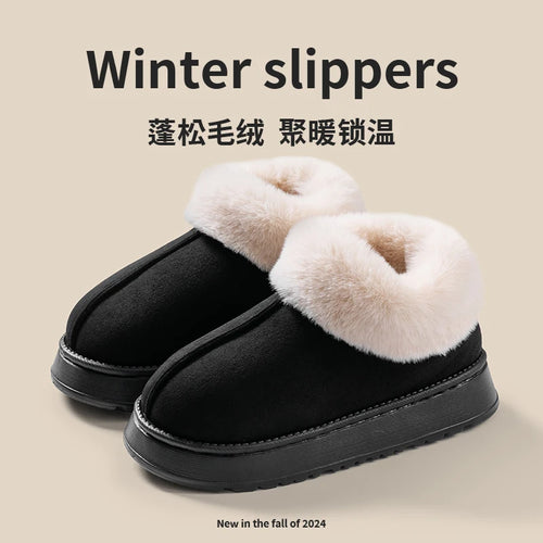 2024 Women Snow Boots Fashion Fluffy Plush Faux Fur Warm Waterproof Winter Boots