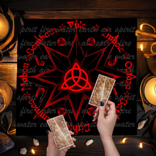 Tarot Table Cloth Gothic Mystic Altar Cover Starry Twelve Constellations Love Career For Tarot Readers