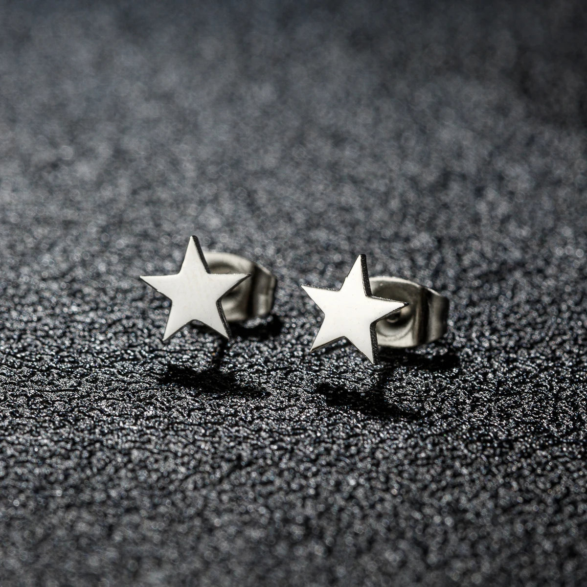 1 Pair New Stainless Steel Star Earrings Tiny Star Stud Earrings For