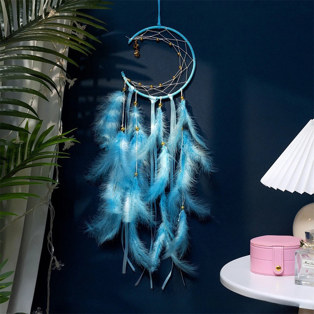 Boho Moon Dreamcatcher - Handmade Wind Chime for Grads, Celestial