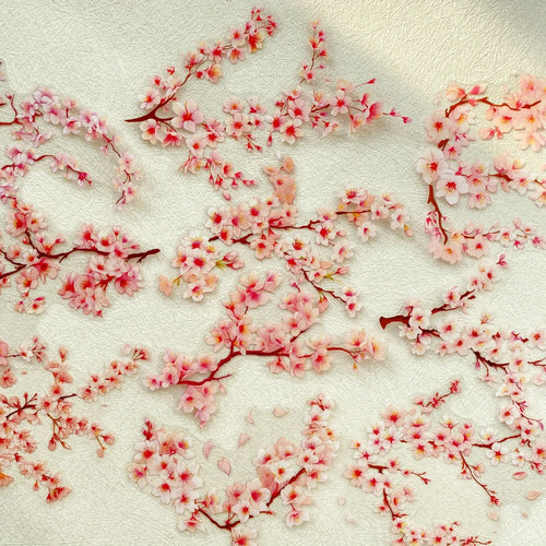 Journamm 20pcs Branches DIY Journal Material PET Stickers Scrapbooking