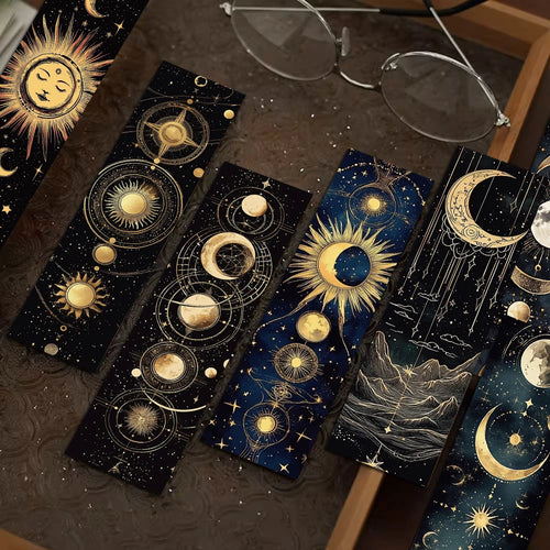 30PCS Mysterious Celestial Body Bookmarks Vintage DIY Page Reading