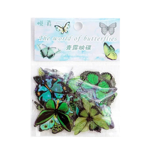 Journamm 40pcs/pack Butterfly Series Stickers Art Collage Junk Journal