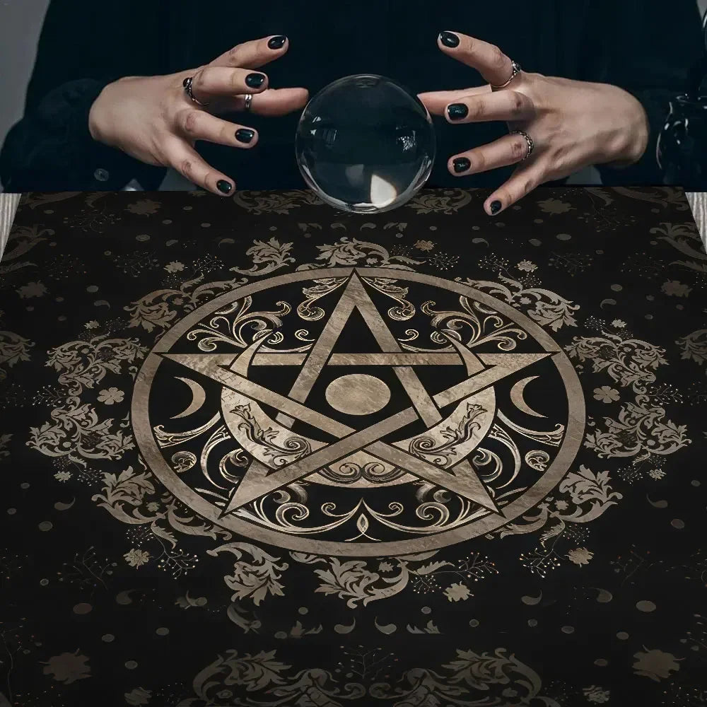 Tarot Table Cloth Gothic Mystic Altar Cover Starry Twelve Constellations Love Career For Tarot Readers