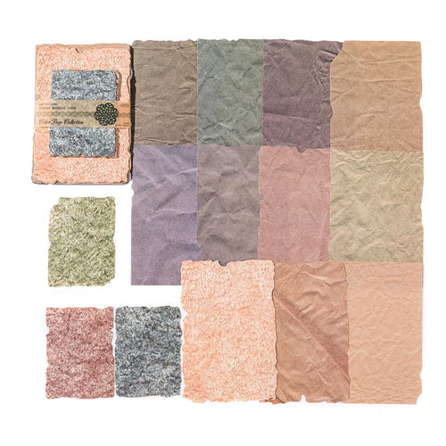 28pcs/pack Vintage Reliefs Texture Paper DIY Scrapbooking Collage