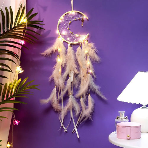 Boho Moon Dreamcatcher - Handmade Wind Chime for Grads, Celestial