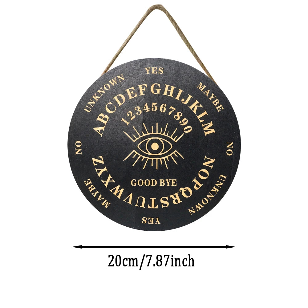 Wood Pendulum Board Dowsing Divination Moon Phase Star Witchcraft