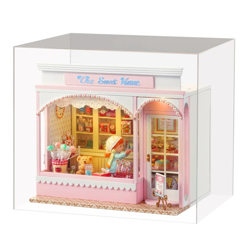 2014 New Home Miniature Dollhouse Kit Diy Wooden House With Spare Parts For Self Assembly