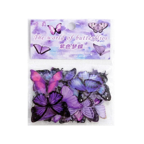 Journamm 40pcs/pack Butterfly Series Stickers Art Collage Junk Journal