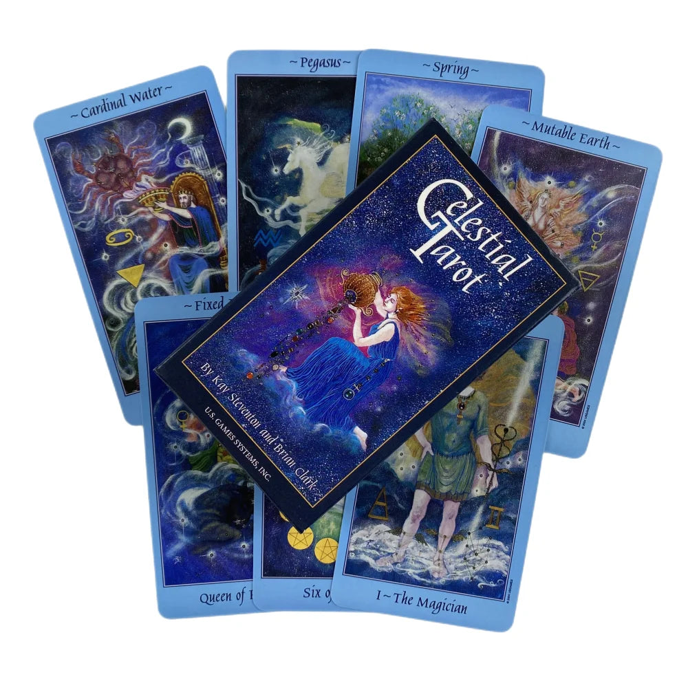 Celestial Tarot Cards A 78 Deck Oracle English Visions Divination