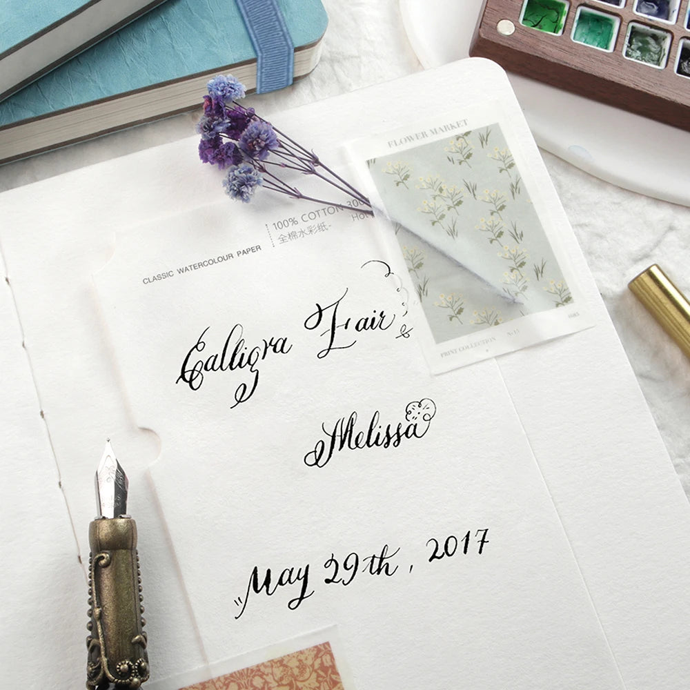 POTENTATE Blue Color Watercolor Journal Drawing Book Hand Notebook