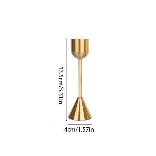 Luxury Golden Color Metal Candle Holders Candlestick Wedding Table
