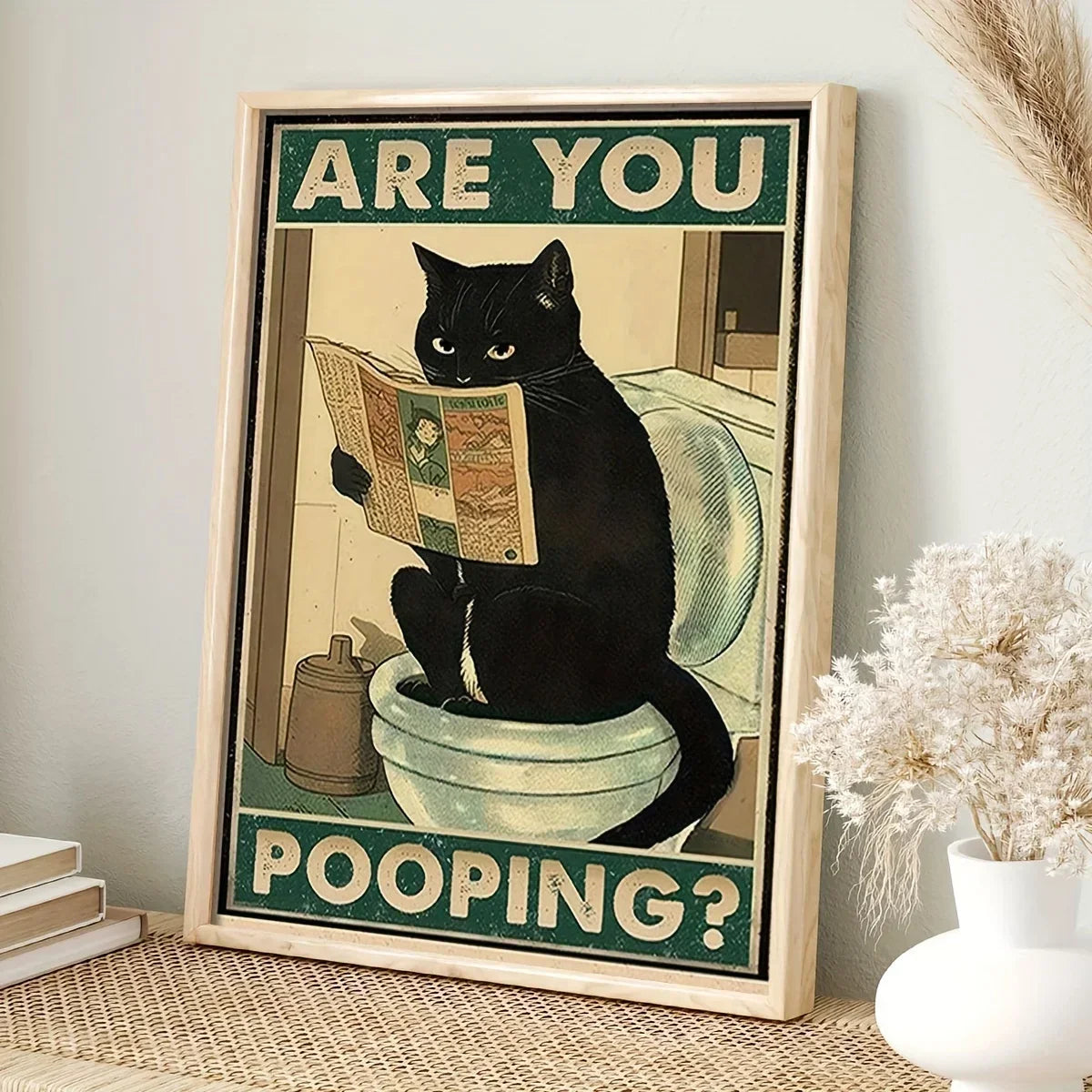Print Impressions Black Cat Wall Art Print For Cat Lovers Frame Not Included Gothic Home Décor