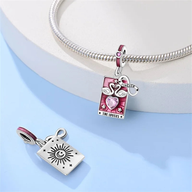 925 Sterling Silver Classic Sun Moon Stars Magic Tarot Charms Pendants
