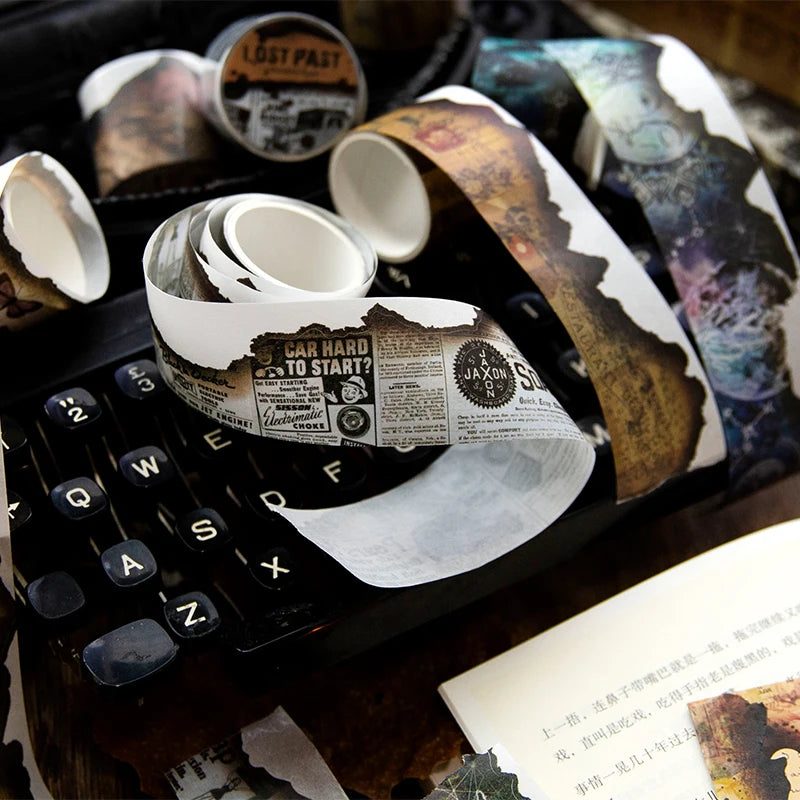 Yoofun 3.5x200cm Original Burning Masking Tape Vintage Burned Border