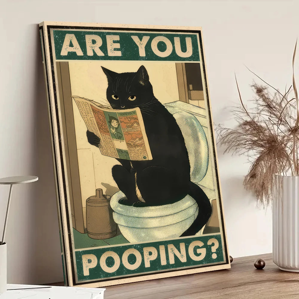 Print Impressions Black Cat Wall Art Print For Cat Lovers Frame Not Included Gothic Home Décor